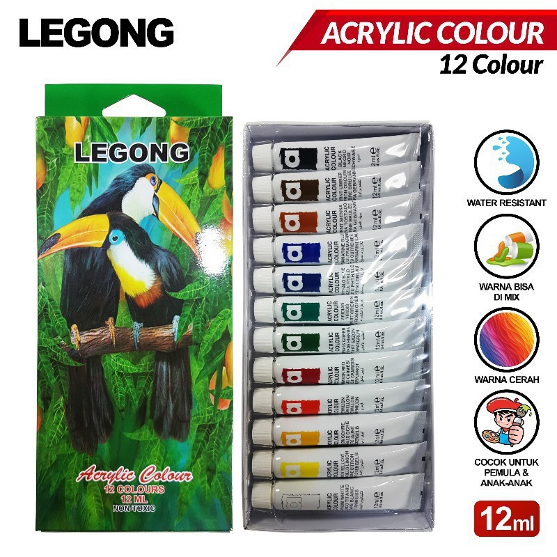 

CAT ACRYLIC LEGONG POP1 12WARNA