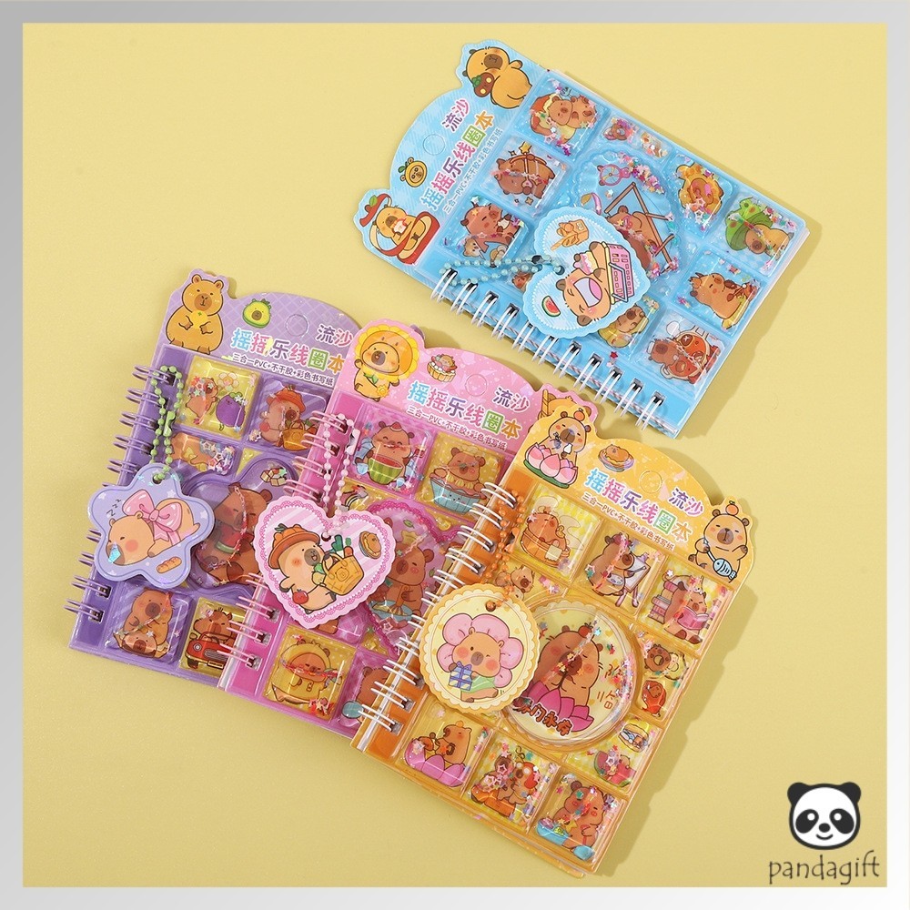 

Note Book Ring Labubu 3D Quicksand Shake Buku Catatan Karakter Kartun Anak - GG0456