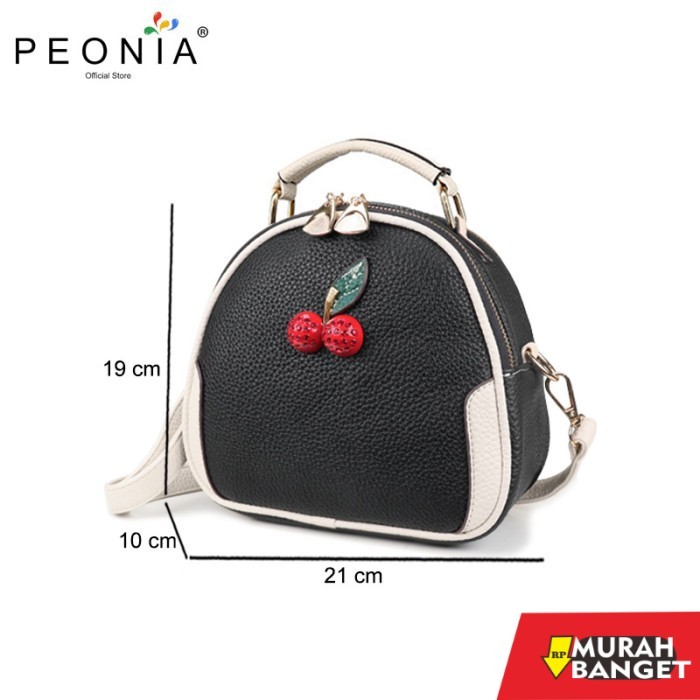 tas selempang wanita simple elegan Peonia - Tas Selempang Wanita Import- Tas Hp - Lovely Cherry Bag 