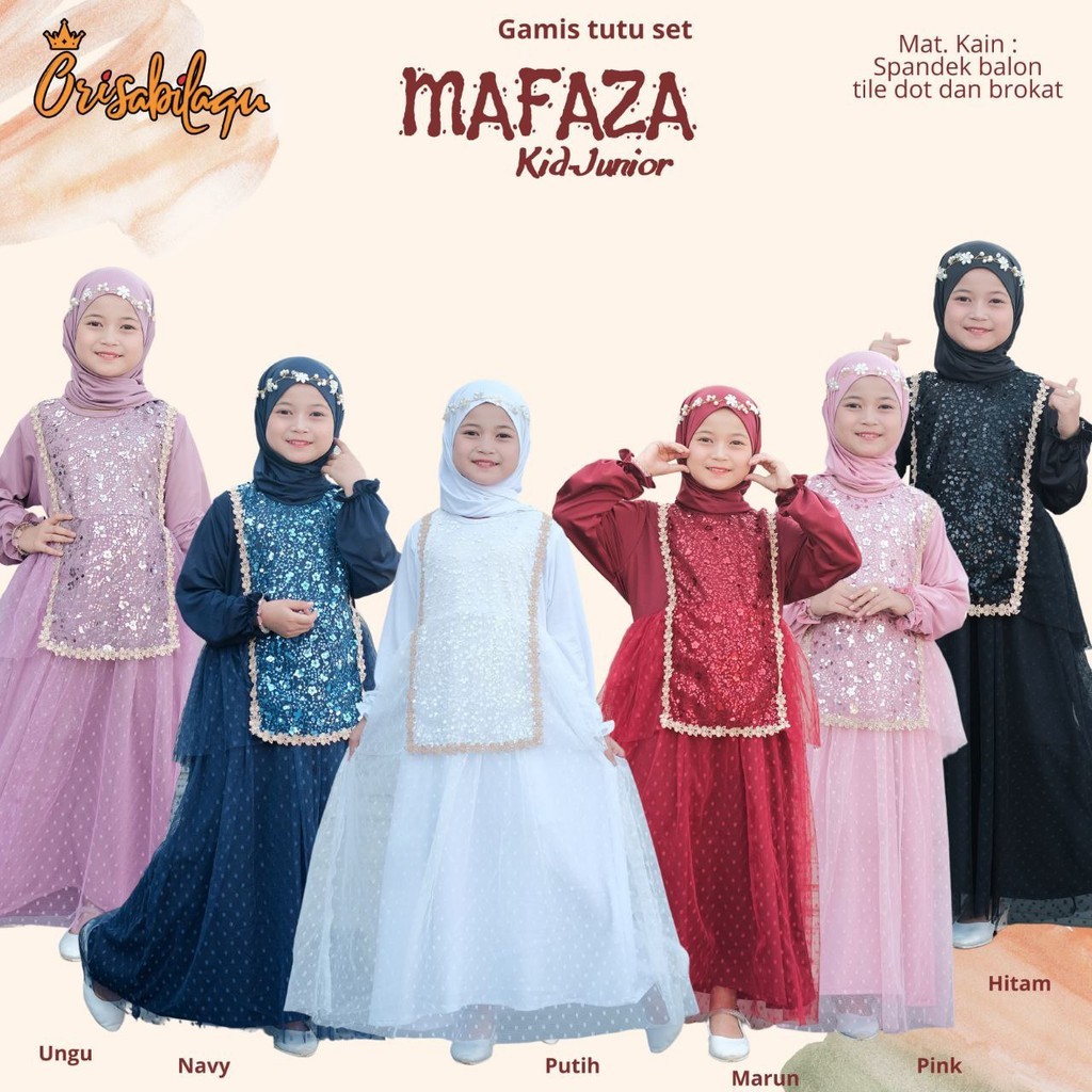 Gamis Pesta Anak / Mafaza Gamis Tutu by Orisabilaqu