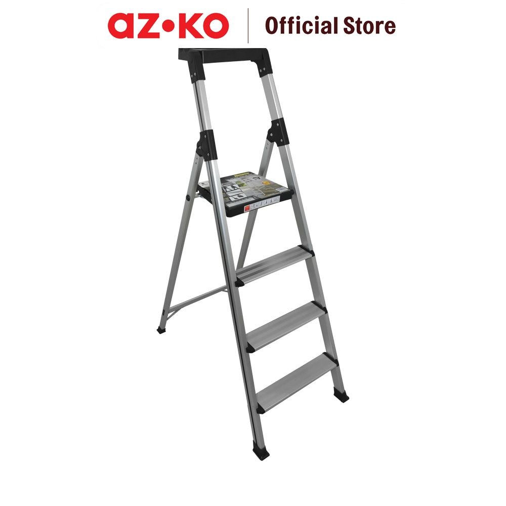 AZKO Fixsteps Tangga Aluminium Dengan Handle 4 Step multifunction household ladder peralatan rumah t