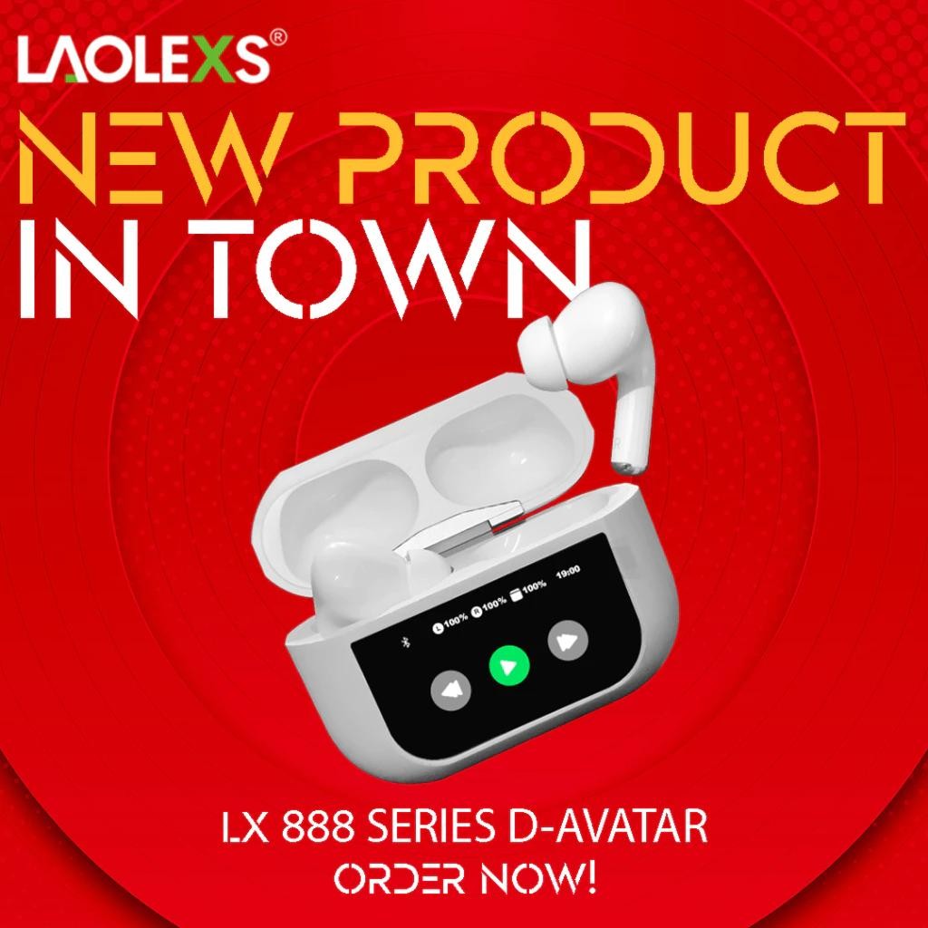 NEW LAOLEXS H/F LX-888 SERIES D-AVATAR ANC/ENC TWS Earphone Bluetooth Touchscreen Active Noise Reduc