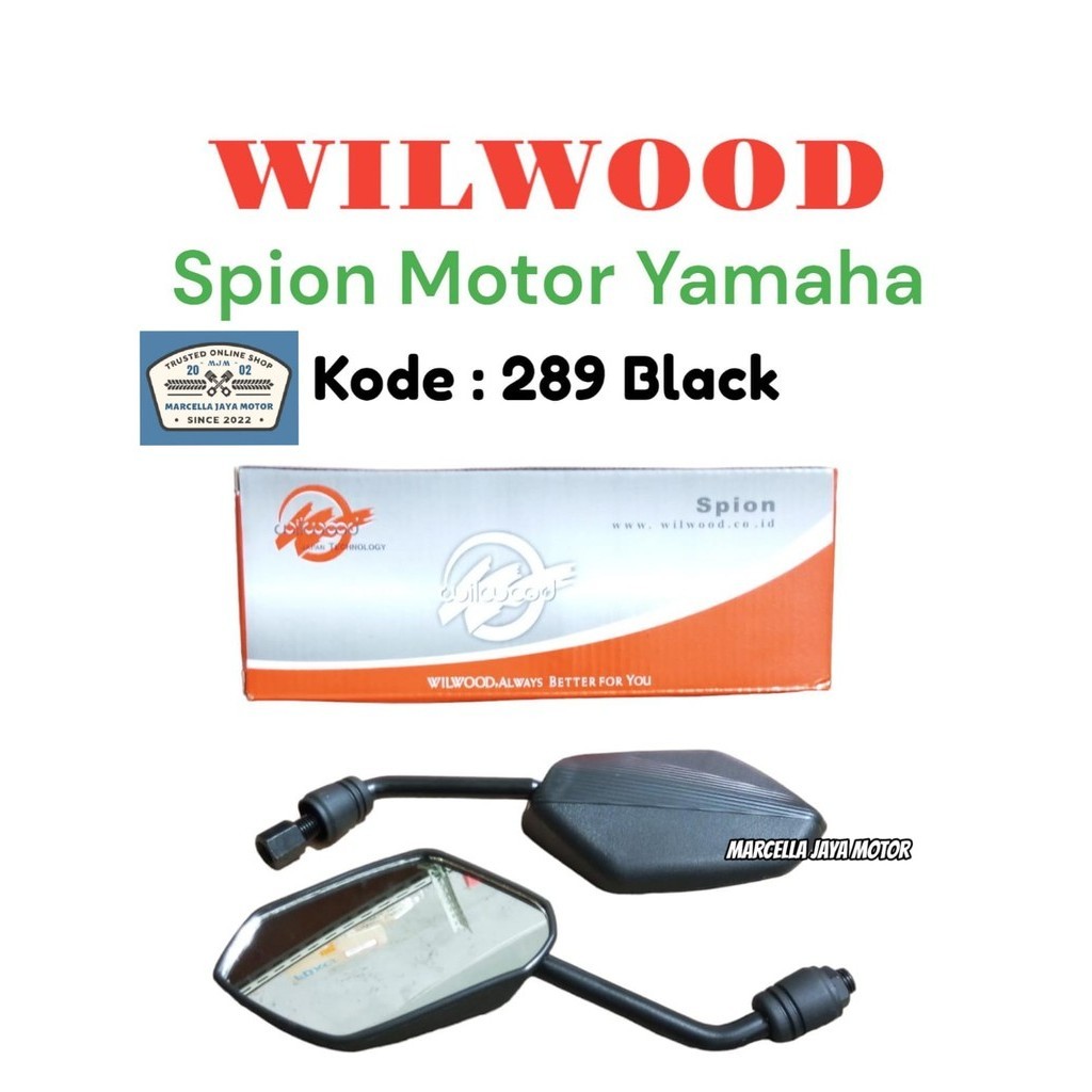 1 SET WILWOOD KACA SPION MOTOR YAMAHA 289 BLACK SPION YAMAHA KACA SPION YAMAHA HITAM MURAH KACA MOTO