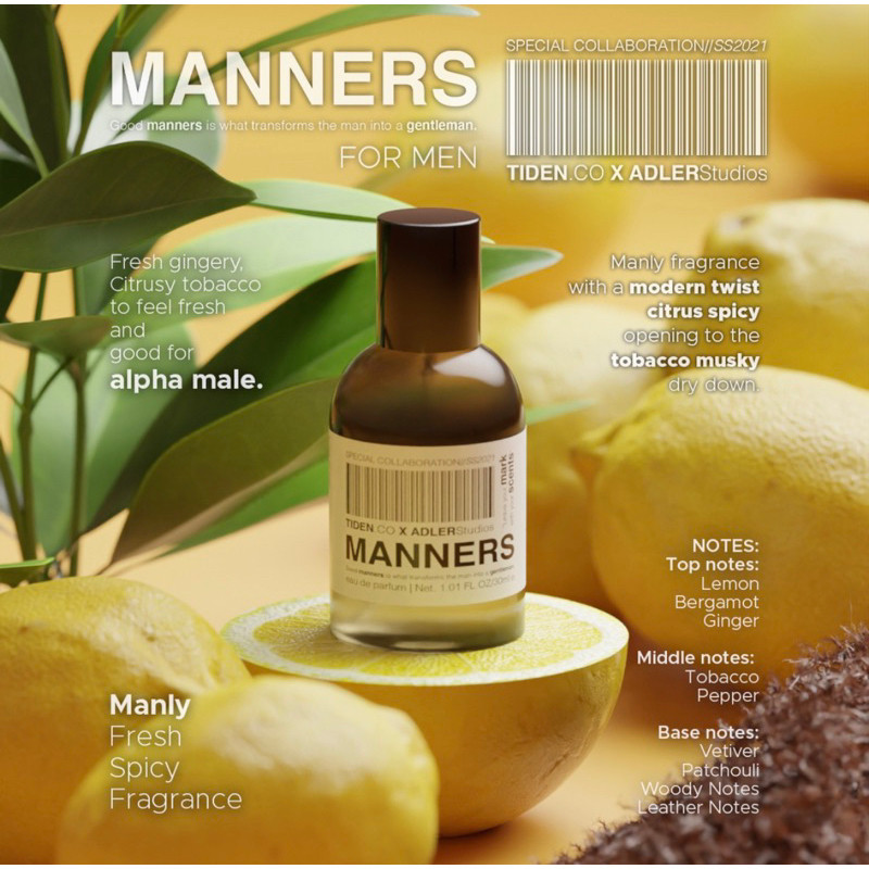 SPECIAL COLLABORATION | TIDEN.CO X ADLERStudios Perfume | MANNERS | Parfum Pria