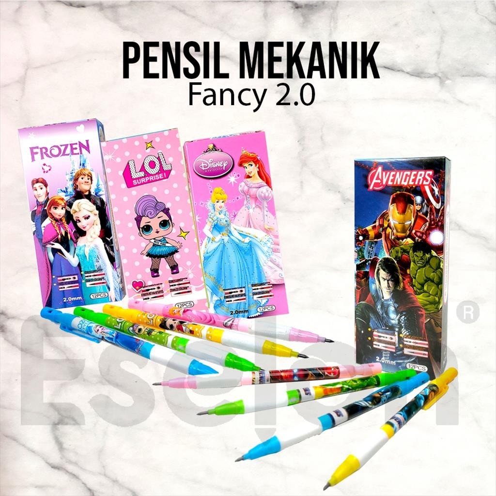 

[MaxMart] Pensil / 12pcs pensil Mekanik fancy 2.0mm / Mechanical Pencil Fancy / Pensil Mekanik karakter
