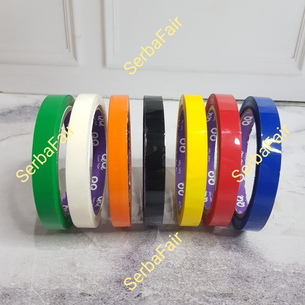 

Solasi / Isolasi Warna QQ Premium Tape 12mm (1/2inch) x 72 Y