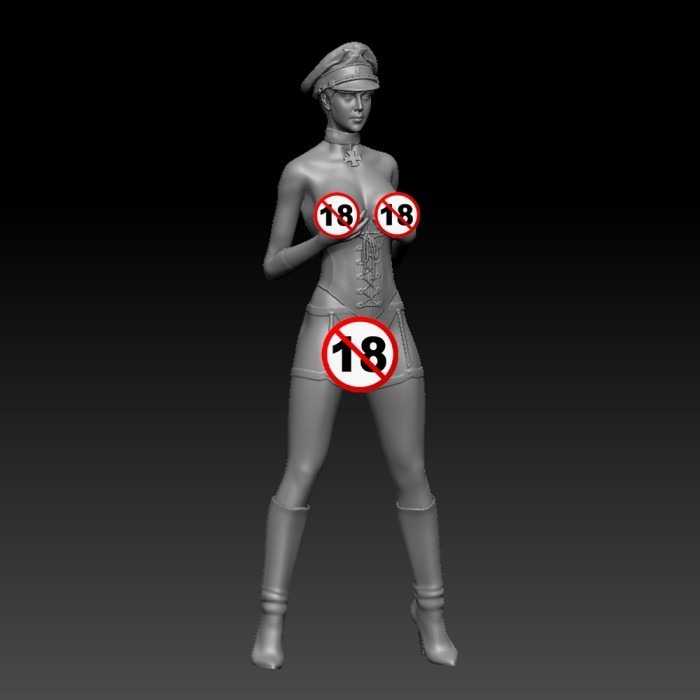 Figure Resin girl police sexy Skala 64 Miniatur Pajangan Diorama Diecast