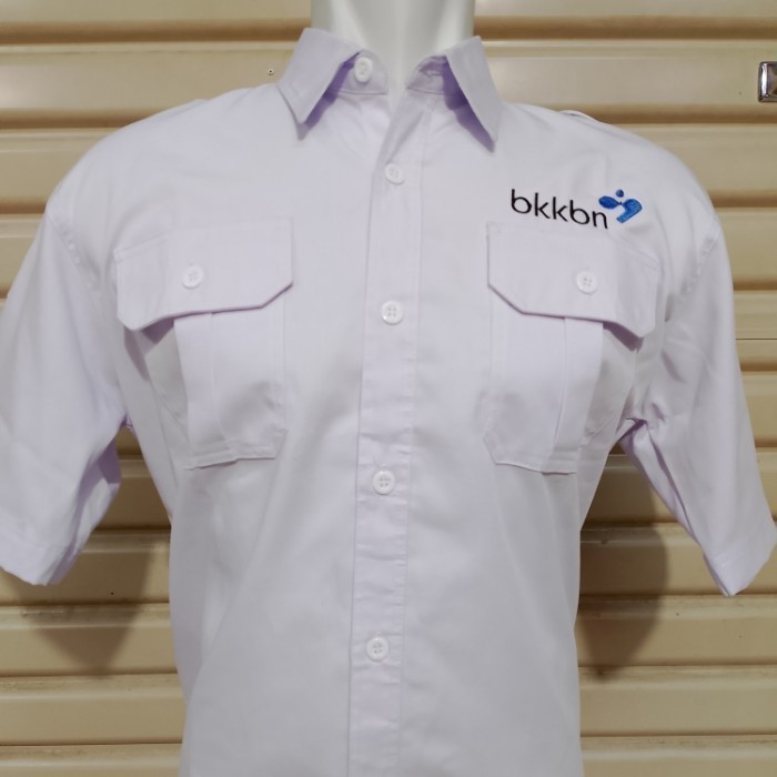 Kemeja Putih BKKBN Lengan Pendek - Putih, S