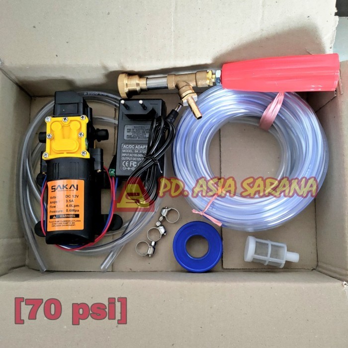 Mini Steam Cuci Motor DC 12v 2A Set / Mesin Stim Mobil,alat semprot