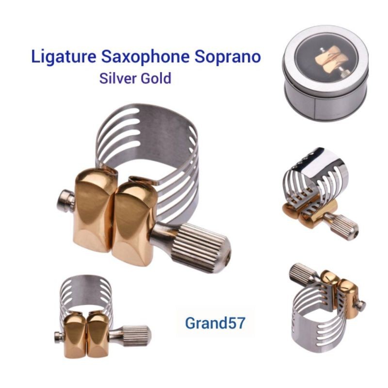 Ligature Soprano Saxophone Sopran Saxo Sax Ligature Mouthpiece Silver