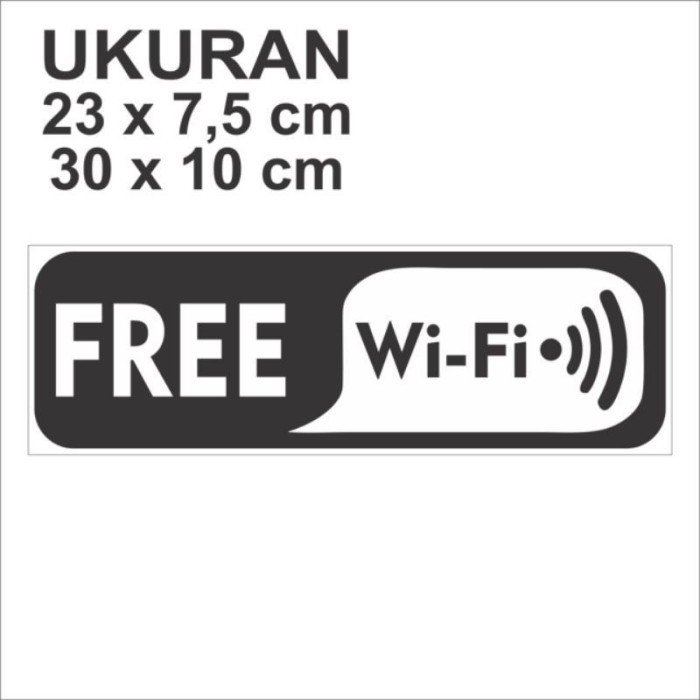 

STIKER VINYL FREE WIFI UKURAN 30 X 10 CM/23 CM X 7,5 CM - 23 X 7,5 CM