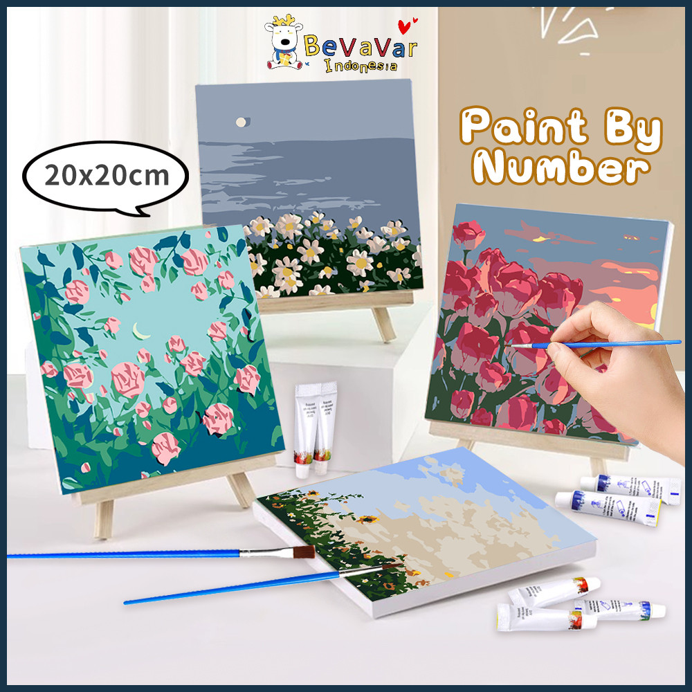 

BEVAVAR paint by number diy painting kit lukisan 20x20cm