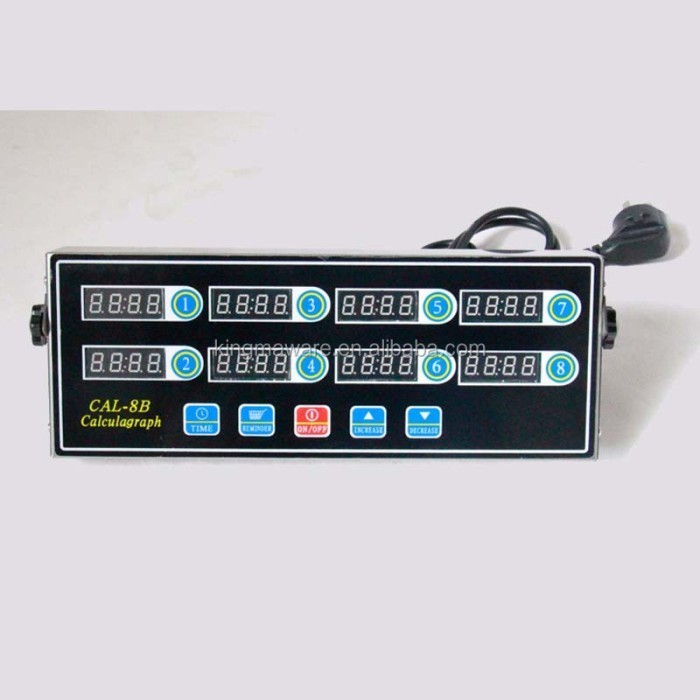 Digital Timer 8 Channel Stainless Steel Komersial Kitchen Restaurant