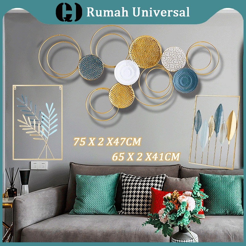 Nordic Cahaya Mewah Gaya Besi Tempa Hiasan Dinding Ruang Tamu Kamar Tidur Hiasan Dinding Kreatif /Ka