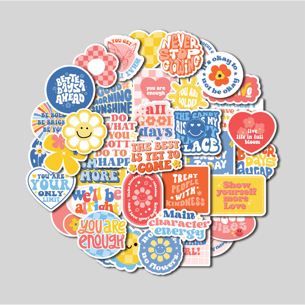 

Promo_[Limited Stok] STICKER PACK POSITIVE VIBES 2 | STICKER TUMBLER | STIKER LAPTOP KOPER HELM
