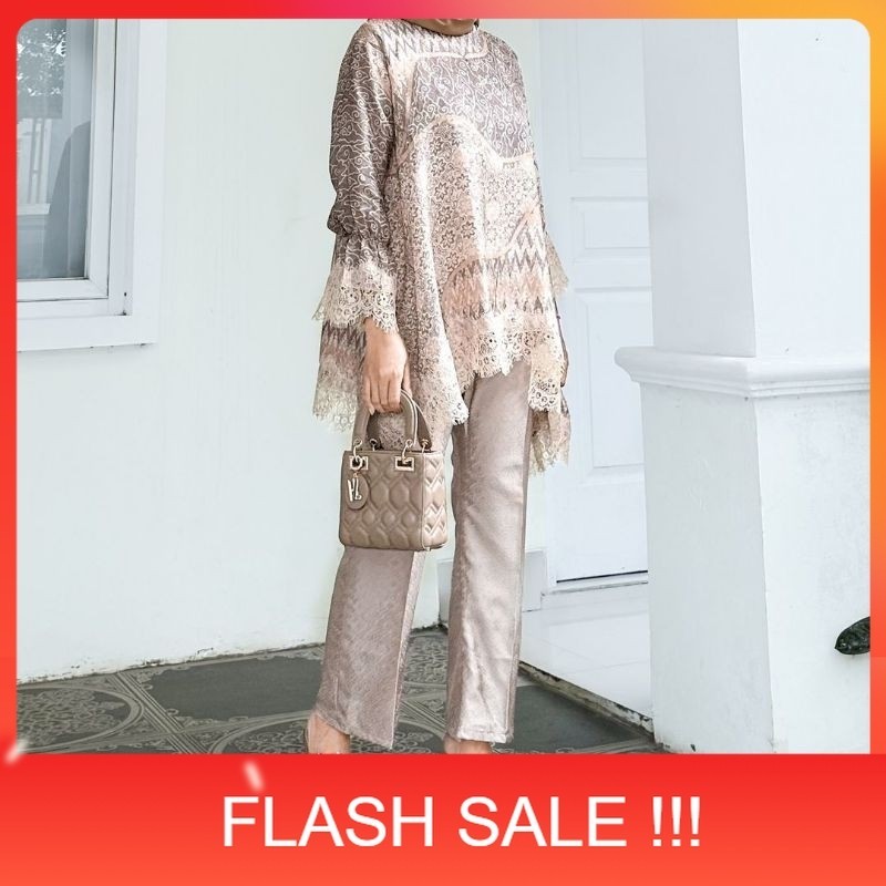 PROMO HANIN Blouse Batik Modern Viscose Set Viscose Kondangan  Set Viscose Celana