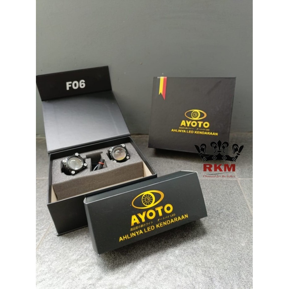 Lampu Tembak LED TRUK AYOTO F06 Motor Mobil DC PUTIH KUNING 25WATT ORI