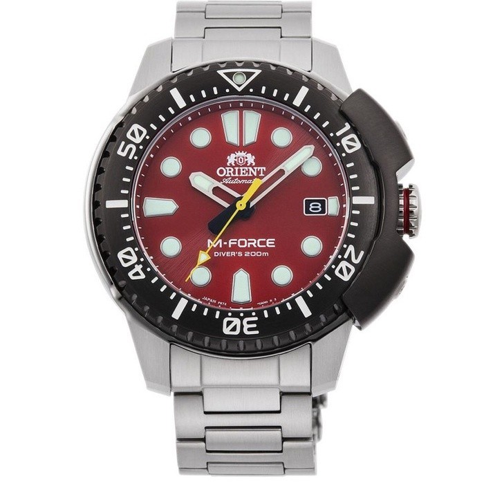 Original 100% JAM TANGAN PRIA ORIENT M-Force RA-AC0L02R00B Diver 200m Red Automatic Garansi Resmi 2 