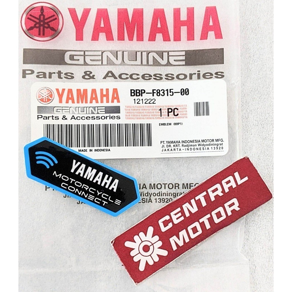 Emblem Stiker Lis Cover Kontak Aerox Connected Motorcycle Connect Original Yamaha Genuine Parts BBP-