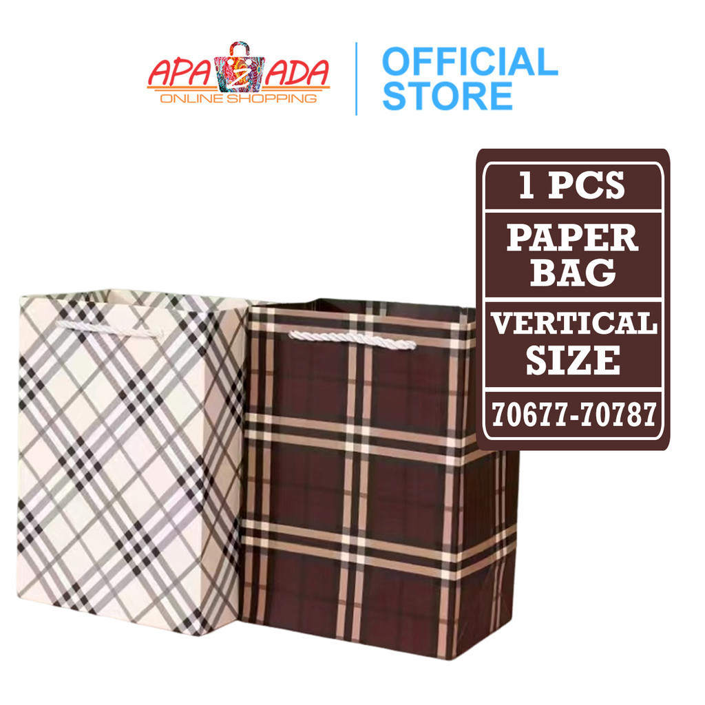 

Apazada Paperbag Vertical Size 24.5 x 19.5 x 9.5 Cm / Paper Bag Kado / Souvenir Packaging / Gift Bags SZ70677-70787