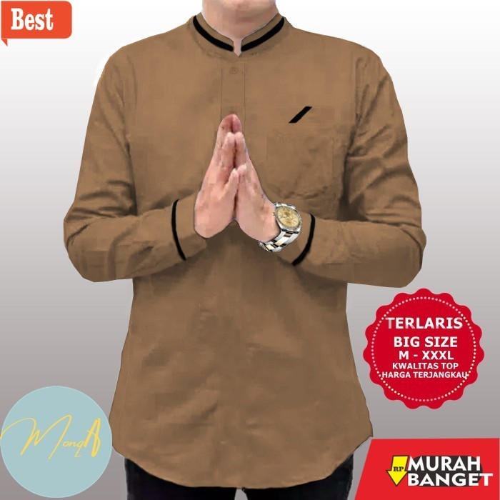 Baju muslim lengan panjang- BAJU KOKO PRIA DEWASA MUSLIM LENGAN PANJANG / BAJU KOKO BIG SIZE