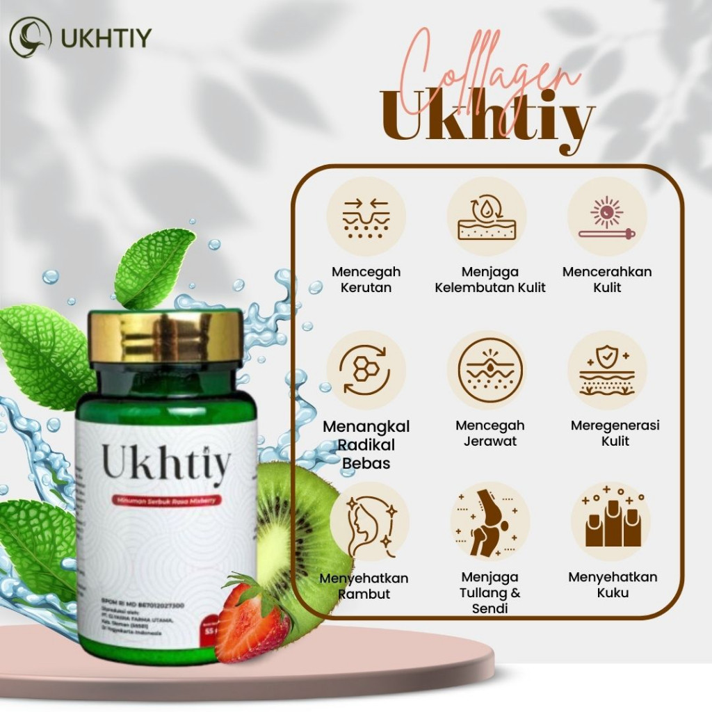 UKHTIY Collagen Drink - Minuman Kolagen Pemutih Kulit dan Pemutih Badan UKHTY Collagen Drink
