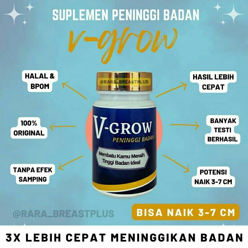 [ COD ] V-GROW Peninggi Badan Alami Herbal Dan ampuh