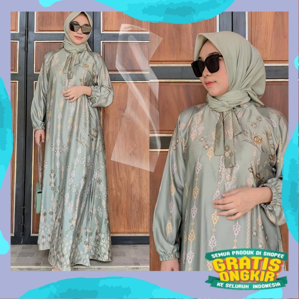 Diorta Gamis Wanita Terbaru Best Seller Bahan Maxmara Silk Lembut dan Nyaman Dress Kekinian Mewah da