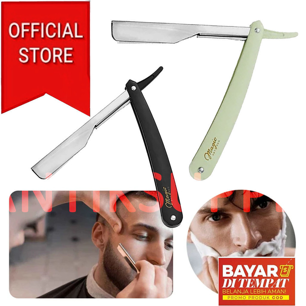 Pisau cukur janggut Razor cukur barber RAZOR CUKUR  PUTIH