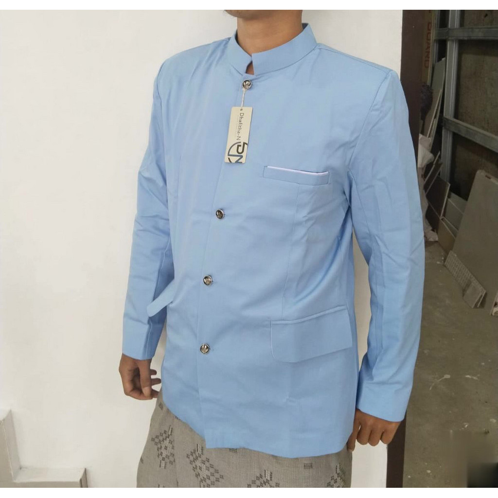 JASKO POLOS FULL FURING JASKOKO WARNA BIRU LANGIT BAJU ATASAN MUSLIM PRIA JASCO