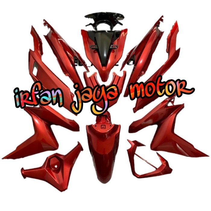 Full body Halus Cover body full halus Honda Vario 125 150 all new LED Merah Candy