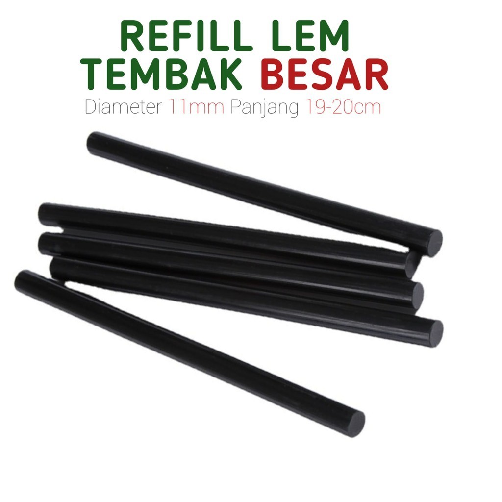 

RSK Refill Lem Tembak Besar Hitam 11mm Isi Ulang Glue Gun Lem Bakar Hitam