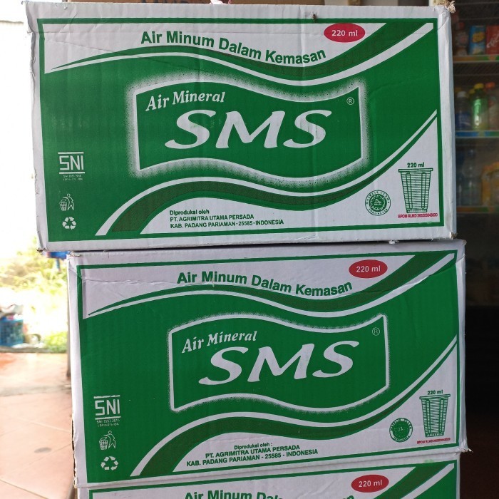 

air mineral sms gelas 220 ml dus