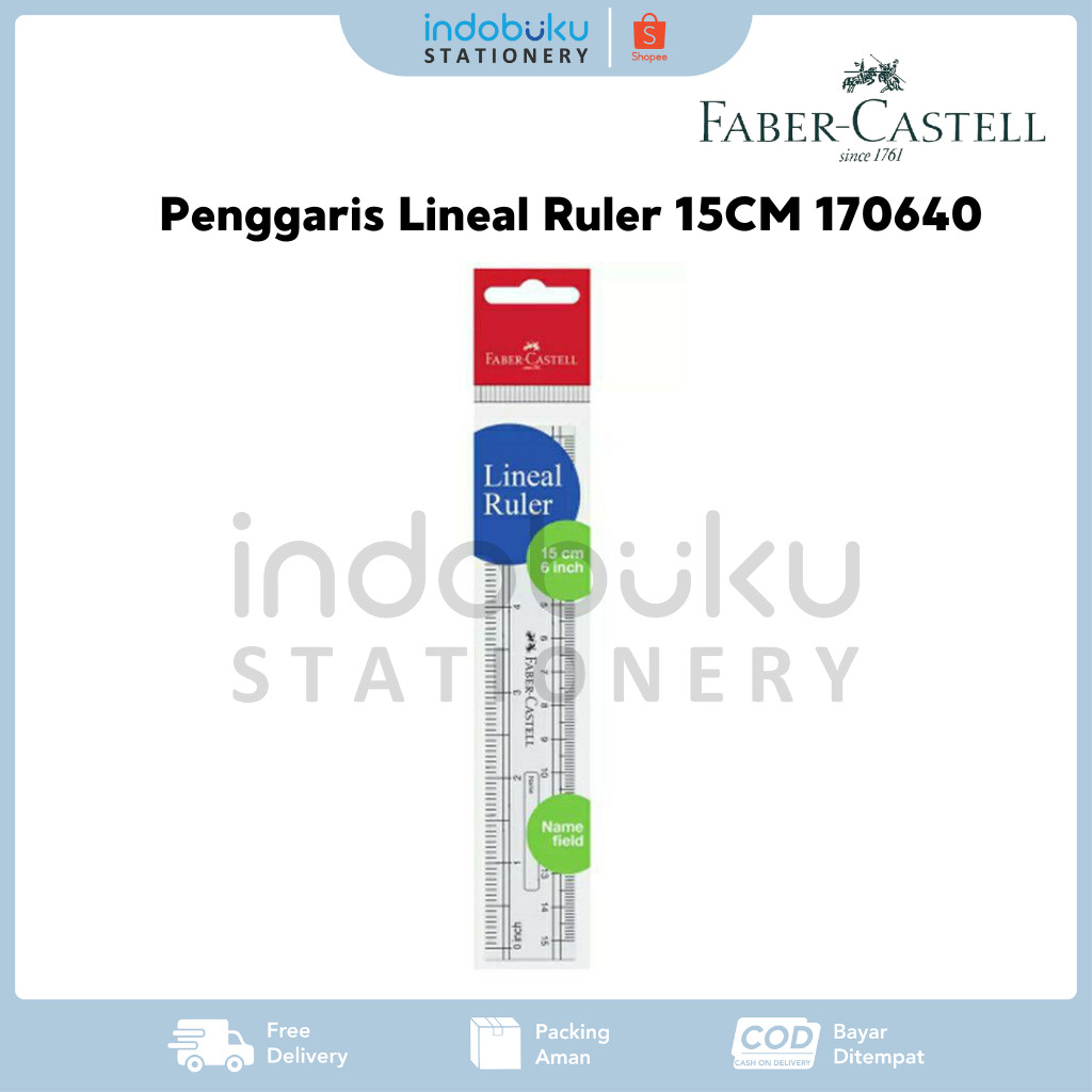 

Penggaris Lineal Ruler Faber-Castell 15CM 170640