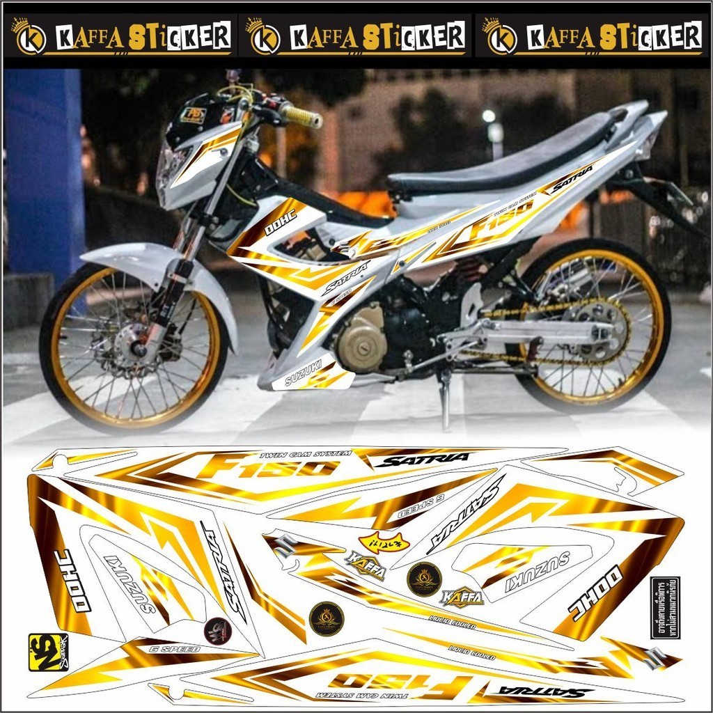 COD/ Sticker Striping Satria FU Facelift - Striping Satria Fu Facelift Motif Racing Stiker List Pole