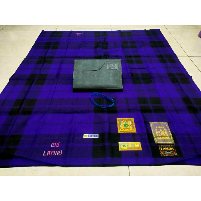 SARUNG LAMIRI FULL SUTRA 100% KDT KOTAK JAMINAN FULL SUTRA MOTIF BHS SANDUR