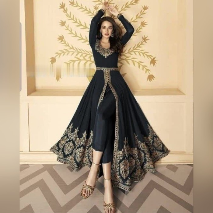 setelan Baju India XXL Miss katrina hitam baju muslim pesta pri at