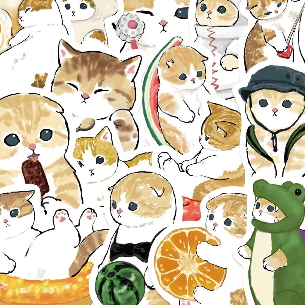 

PROMO 25 pcs Stiker Desain Kartun Hewan Kucing Kawaii Warna Kuning Untuk Notebook Laptop Koper Sepeda HELLO.NUZA