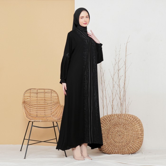 Gamis Abaya Hitam Laila by Nuun