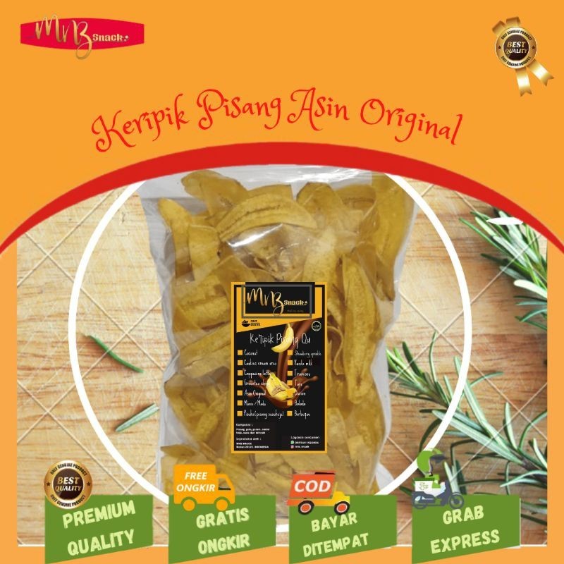 

Keripik Kripik Pisang Asin Original 250gr Snack /Cemilan makanan ringan