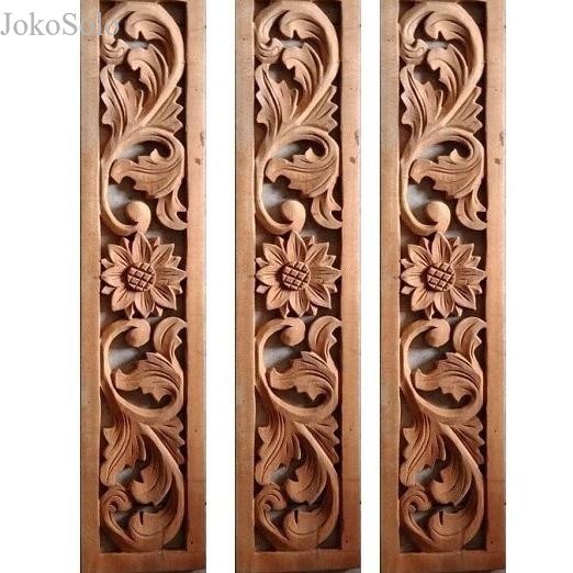 

Dekorasi Dinding Ornamen Ukir Tempel Kepingan Loster Kayu Mahoni Motif murah