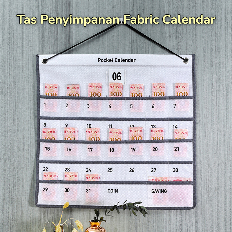Tas Penyimpanan Fabric Calendar / Kalender Kain / Kalender Kain/ Kalender Aesthetic/ Kalender Kain A