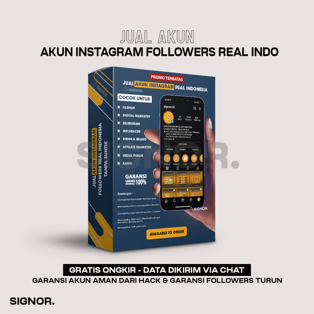 INSTAGRAM AKUN - AKUN IG 10 20K 30K 40K 50K 100K REAL INDO