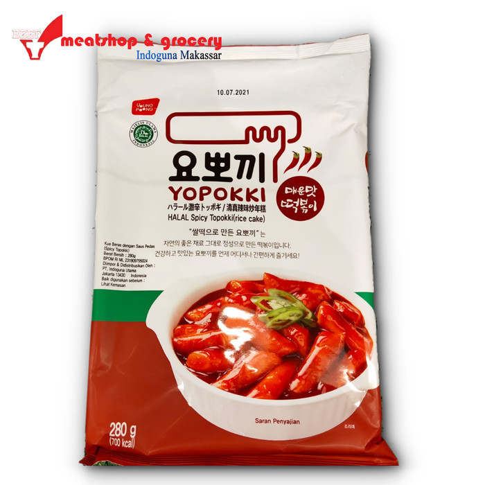

NEW Yopokki Halal - Topokki 280 gr / Meatshop Indoguna Makassar - Saus Pedas