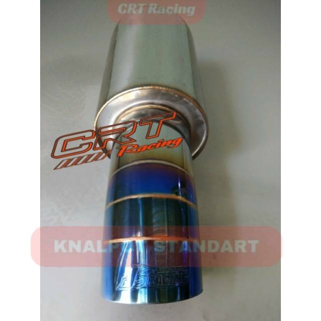 Knalpot Mobil JS RACING Ujung Biru - Muffler CRT Original