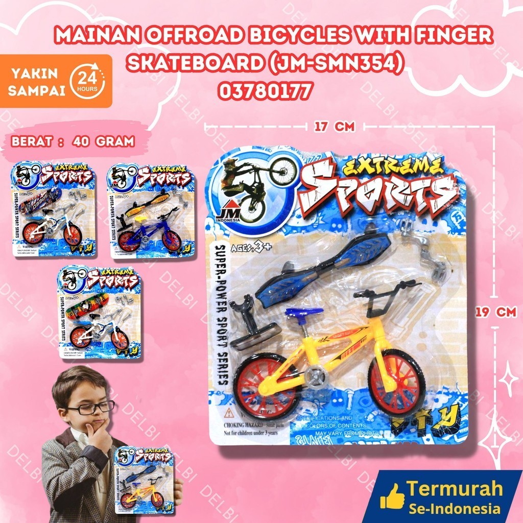 Mainan Sepeda Miniatur murah MAINAN OFFROAD BICYCLES WITH FINGER SKATEBOARD (JM-SMN354)