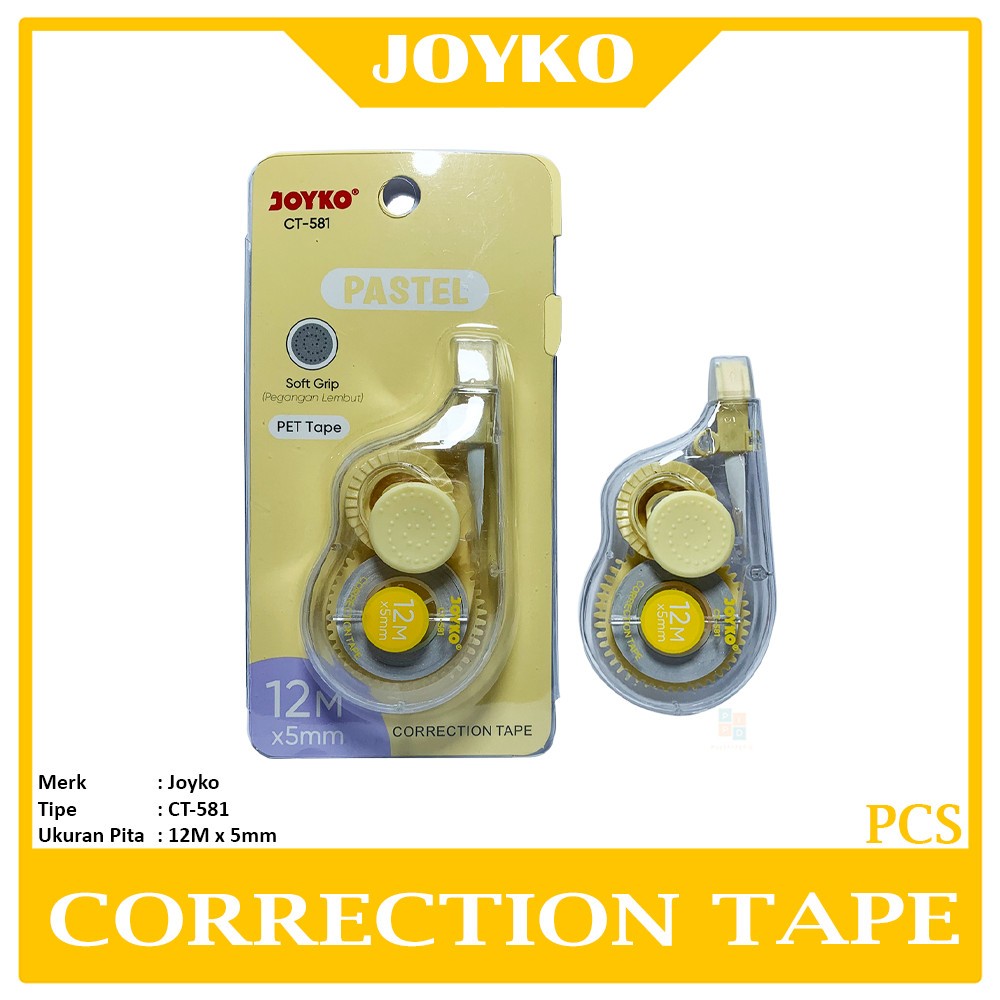 

Joyko - Tip-Ex Kertas Varian Correction Tape CT-581 Pastel - Pcs