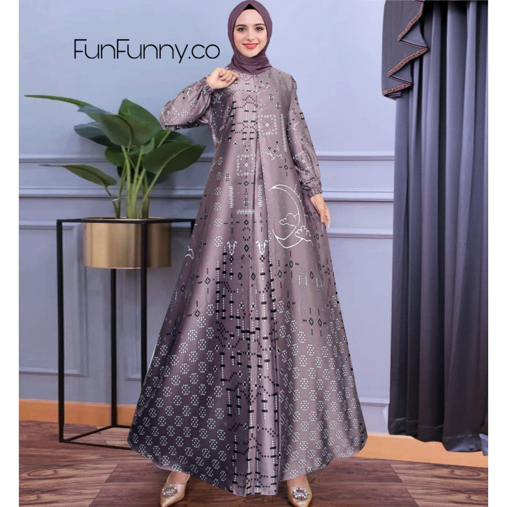 (COD) Gamis Tasya Silky Premium - Silk Premium - Motif Terbaru - Busui Friendly - Dress Pesta kondan