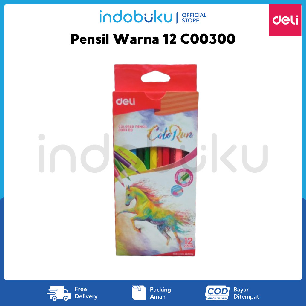 

Pensil Warna Deli 12 Warna C00300 ColoRun Pencil Deli C00300 12 Color
