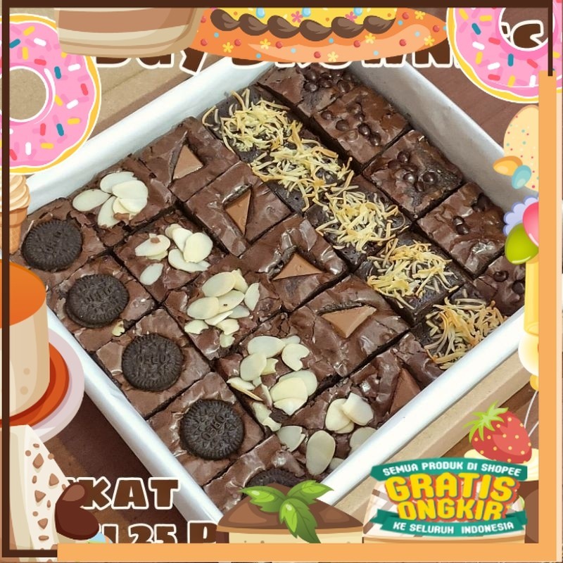 

Fudgy Brownies Sekat (Dengan Tulisan)/ King J Snack